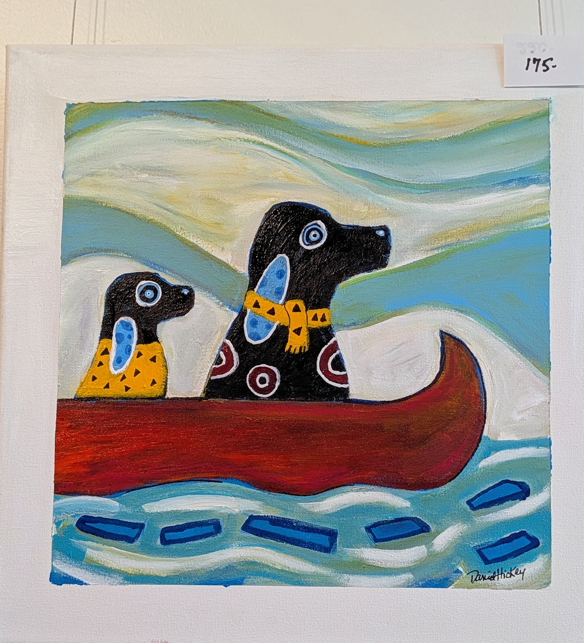 Dad and Son in a Canoe