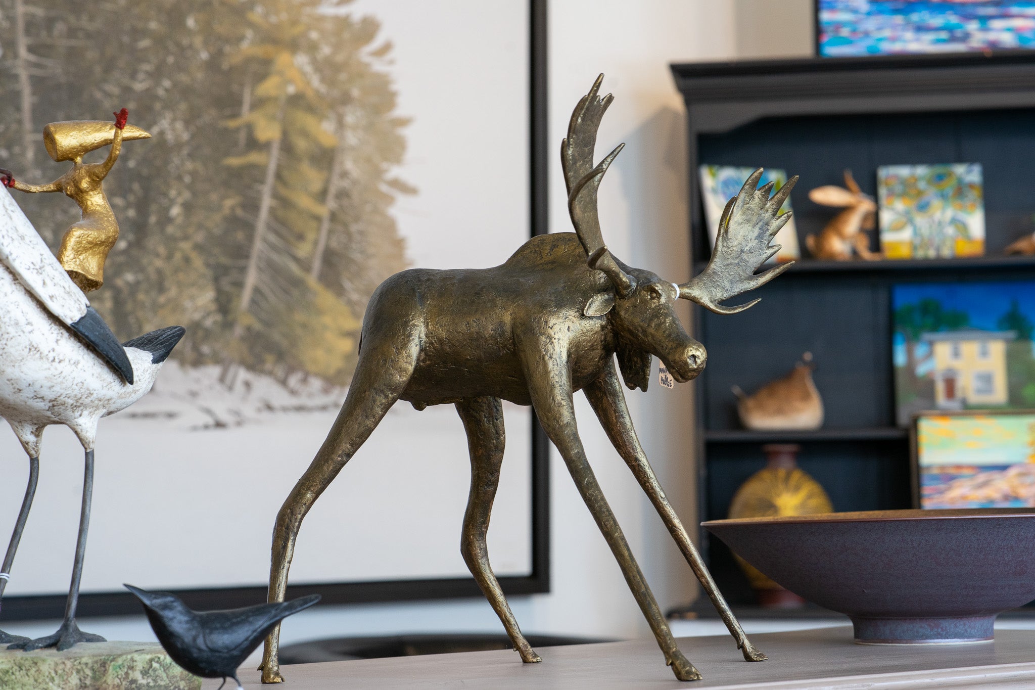 Moose artwork at ECCO House of Art