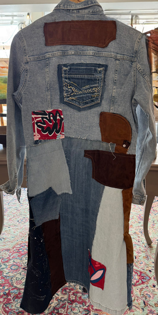 Wearable Art: Denim Long Jacket