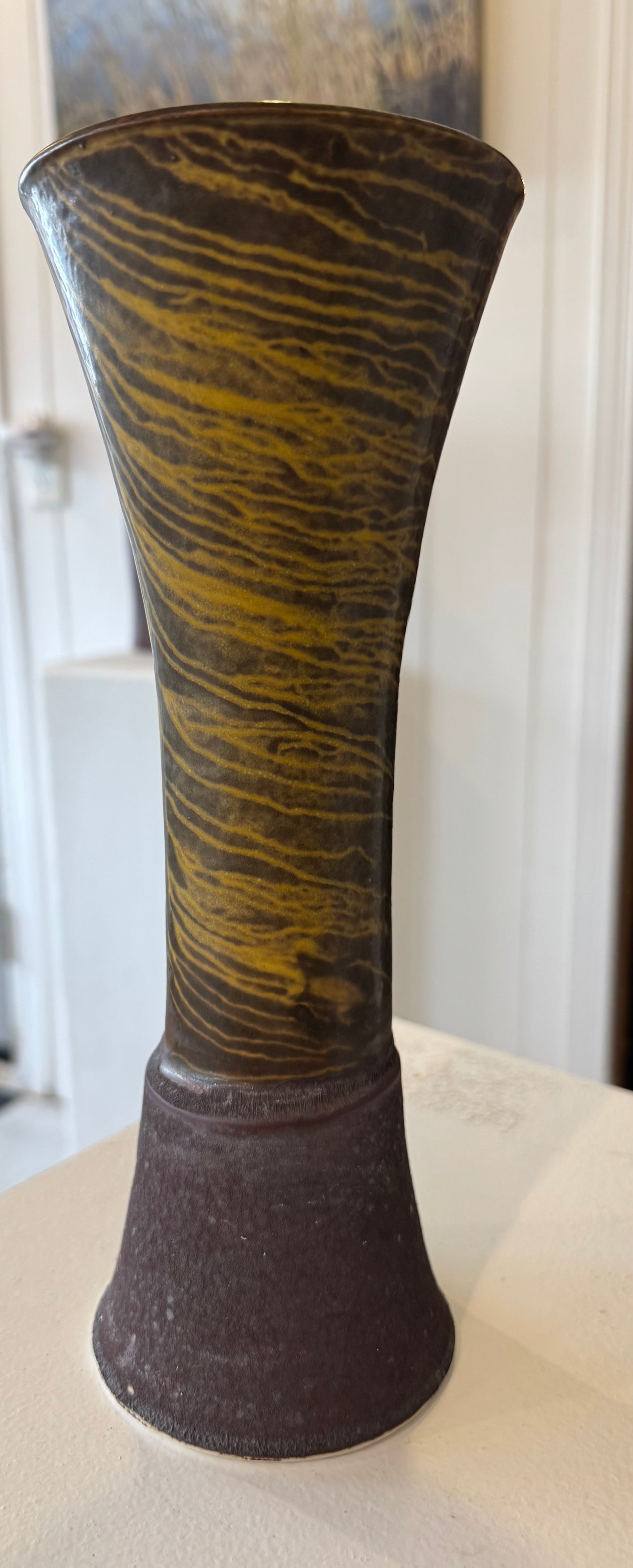 Vase: Yellow and Brown