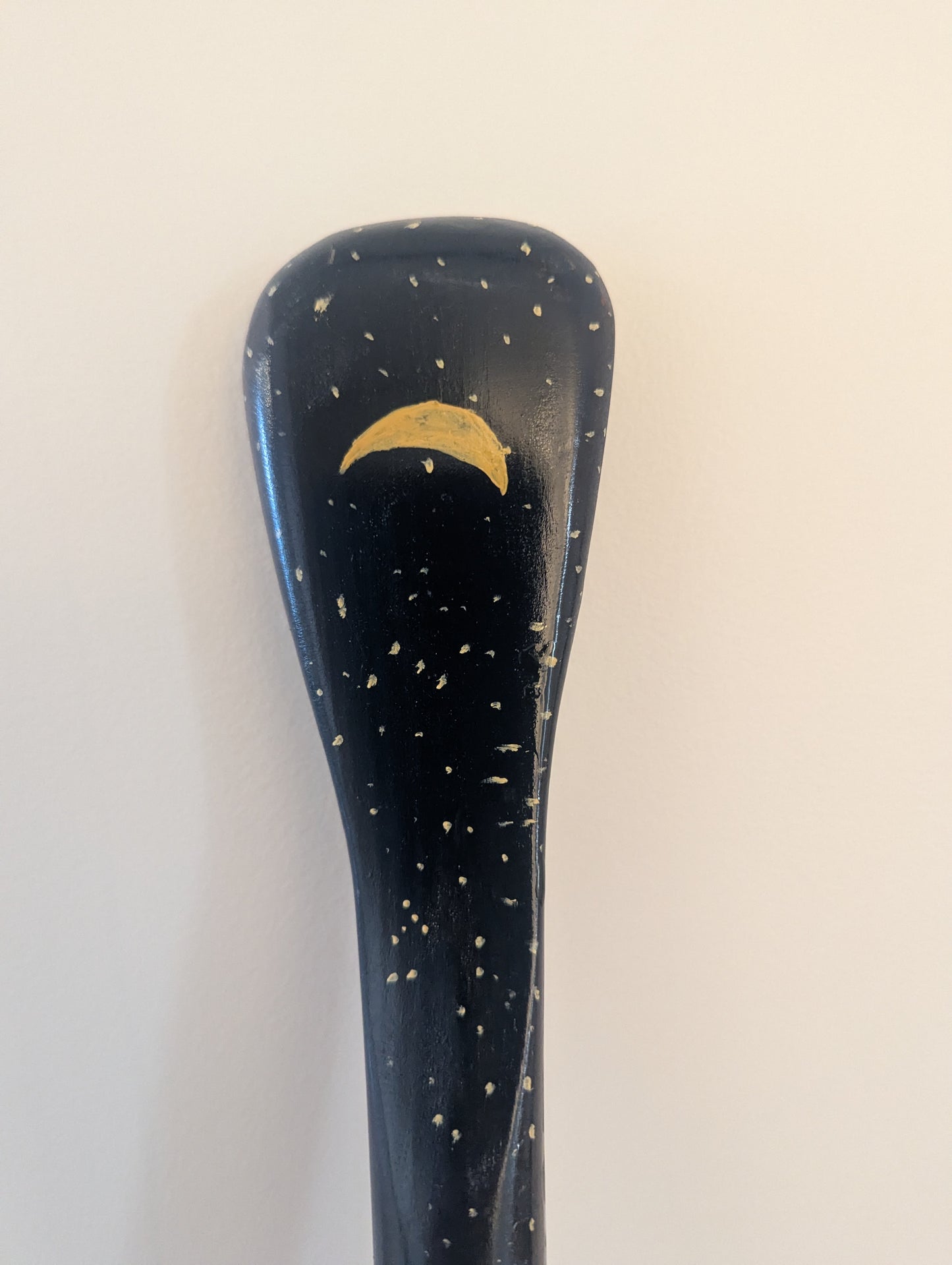 Art Paddle: Sailboat & Seagull w Moon Handle