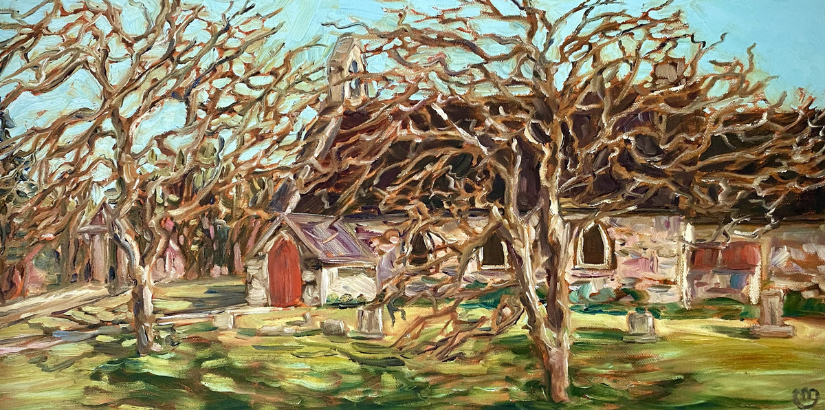 Plein Air Study, St. Mary's Anglican Chruch, Hudson
