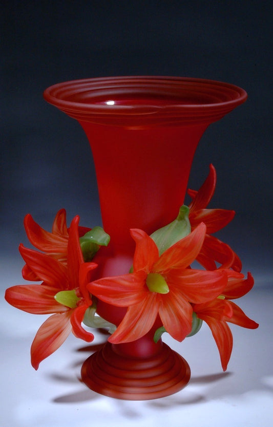 Red with Red Lilies