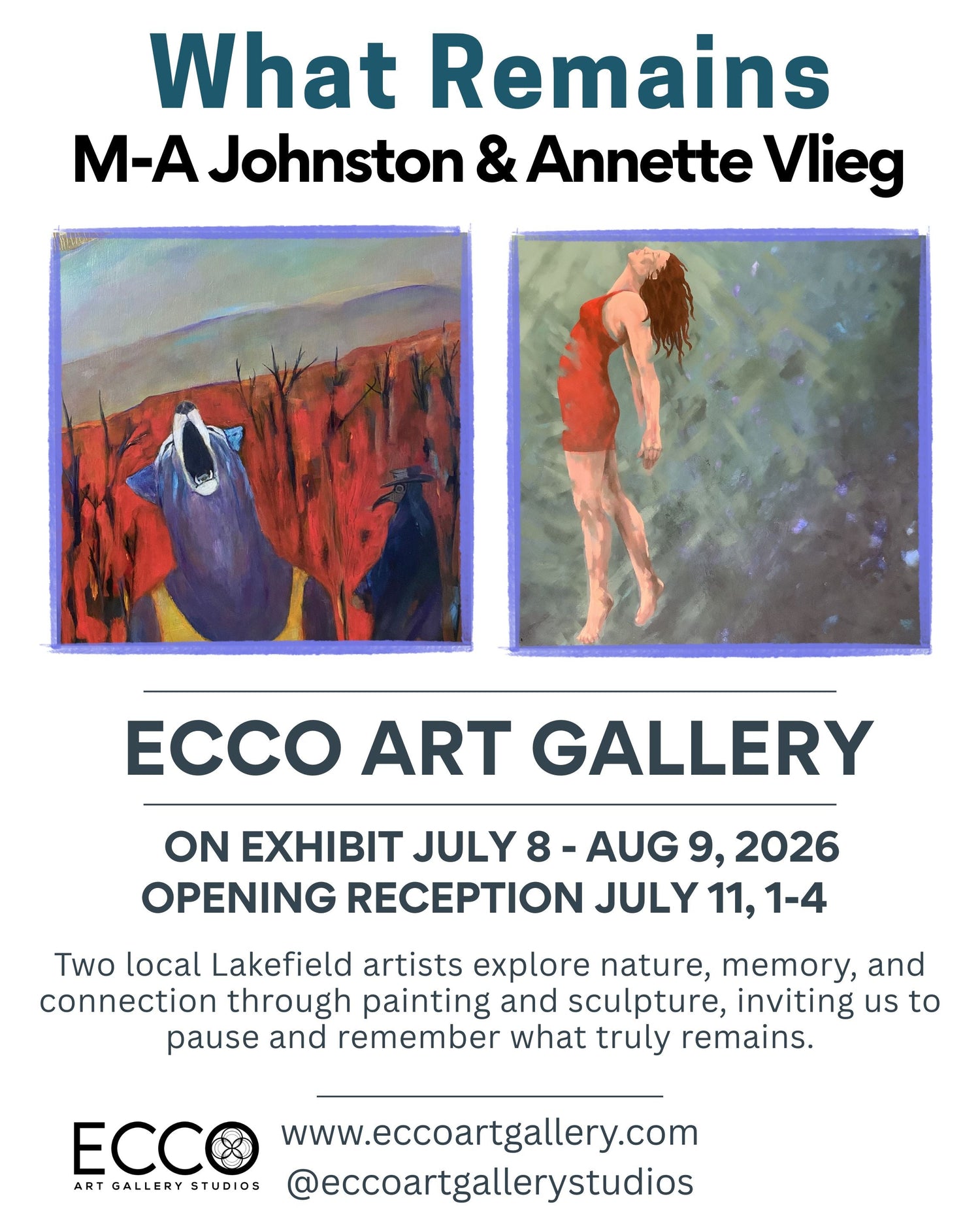 What Remains: Exhibit by M-A Johnston and Annette Vlieg