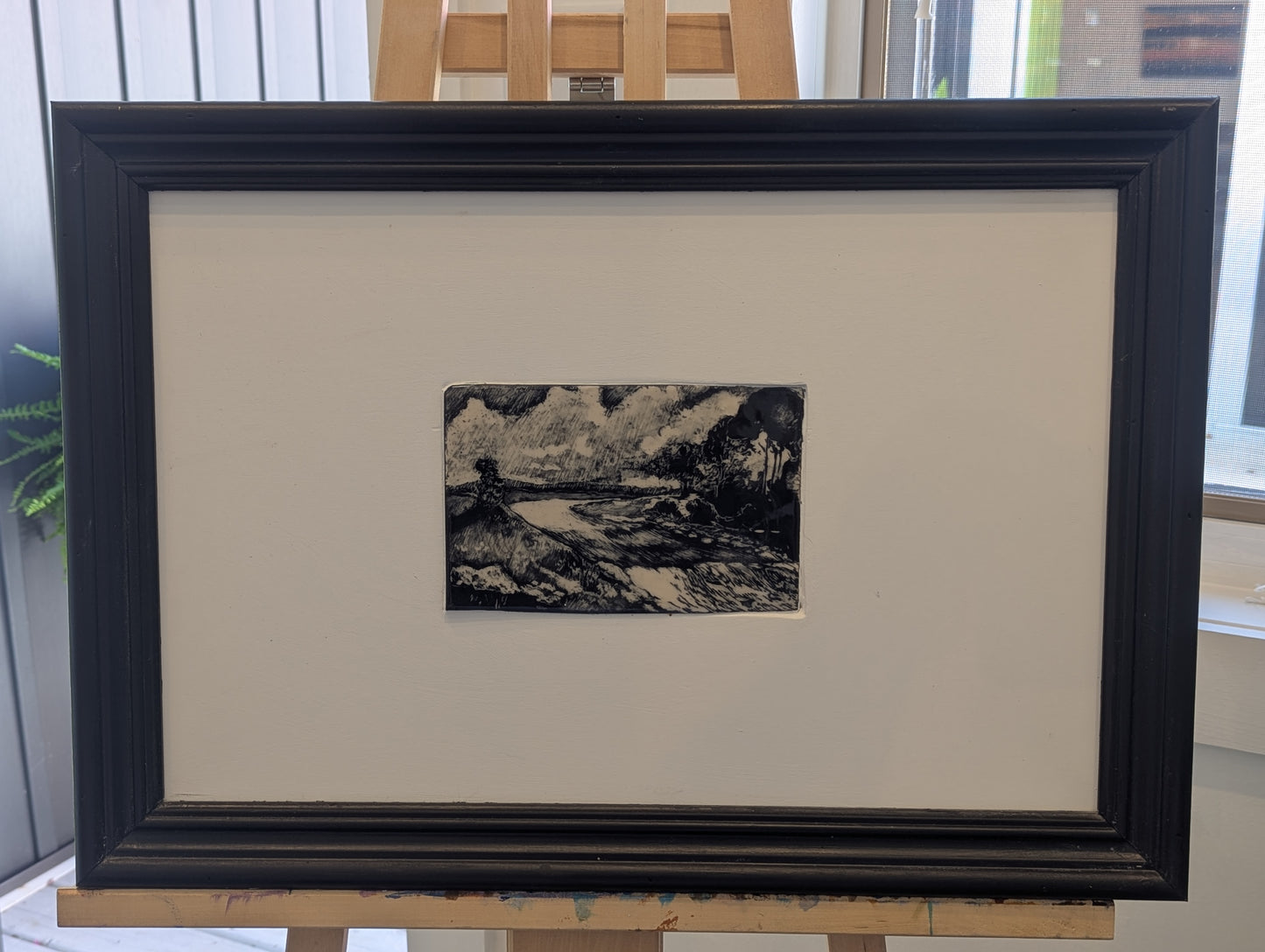 A Day on the River: Framed Landscape Tile