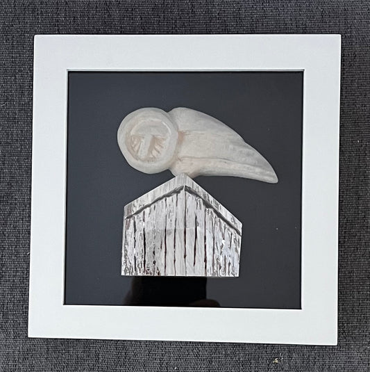 Owl on Barn Framed