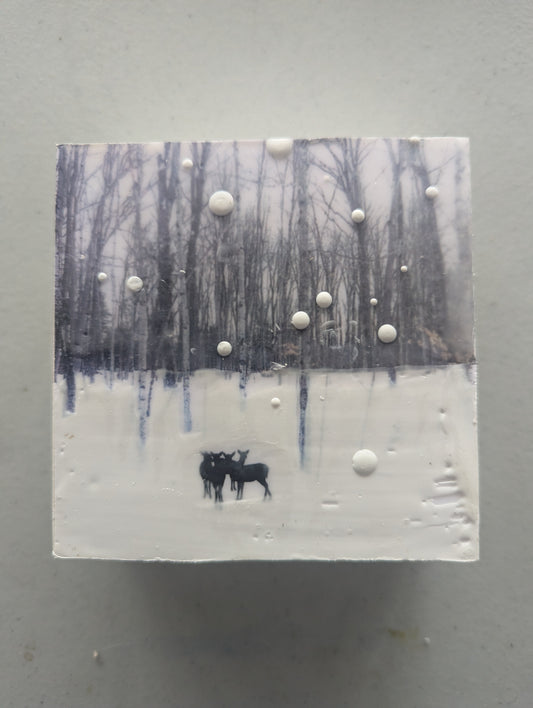 Encaustic Deer Mini's