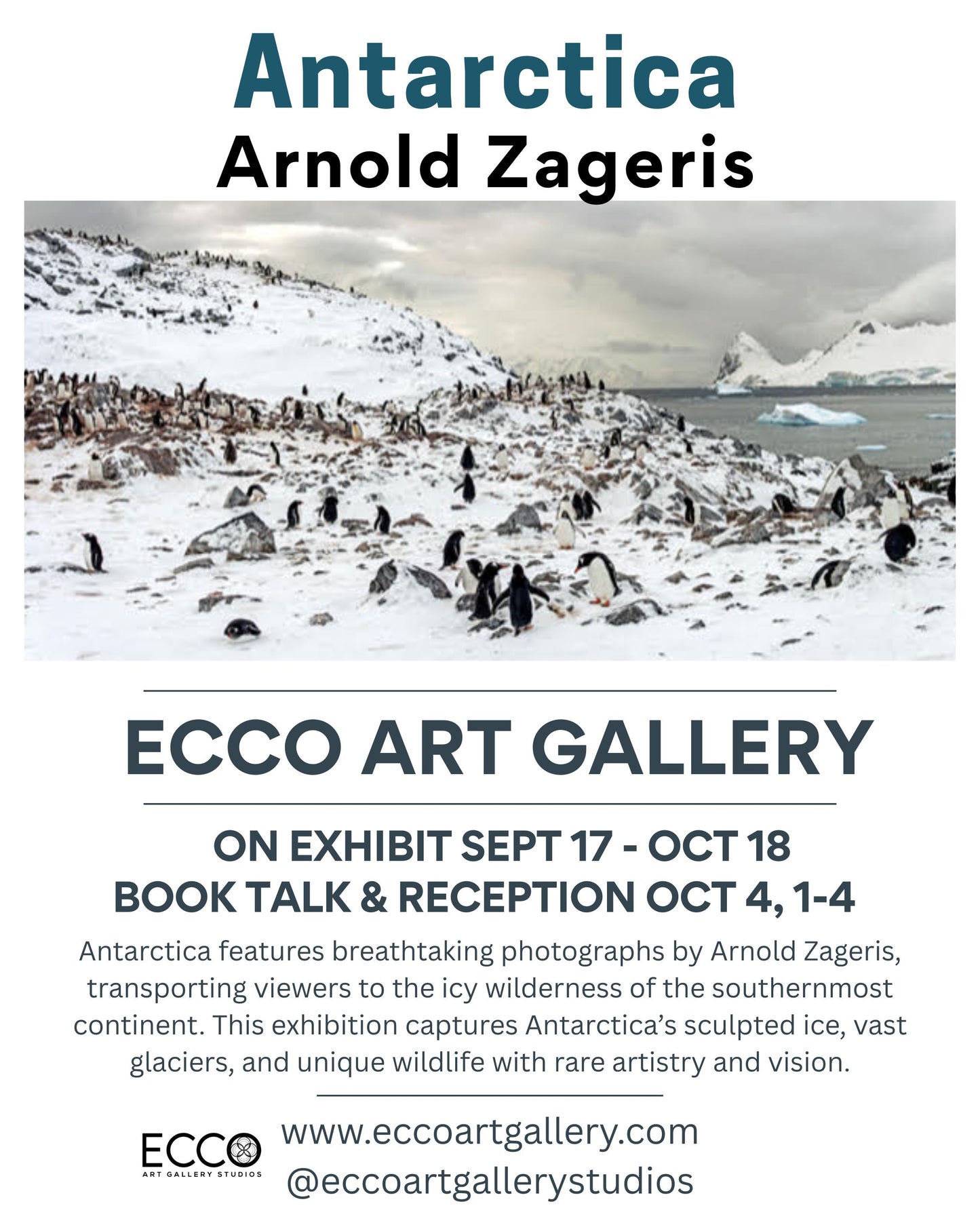 ANTARTICA:  Opening Reception and Book Talk with Photographer Arnold Zageris