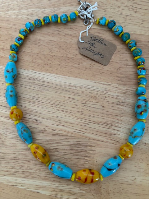 Blue and Yellow Neclace
