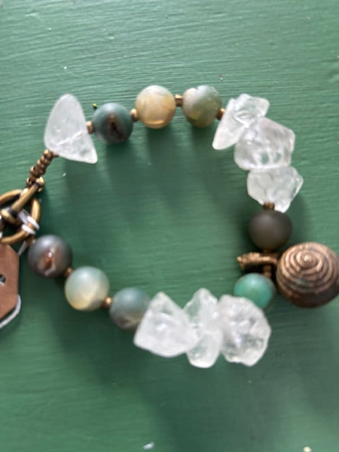 Green and Quartz Bracelet