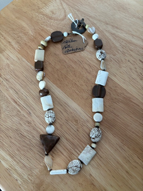 Copper and White Necklace