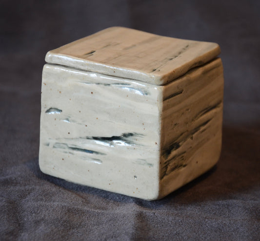 Lidded Stoneware Salt/Incense Box