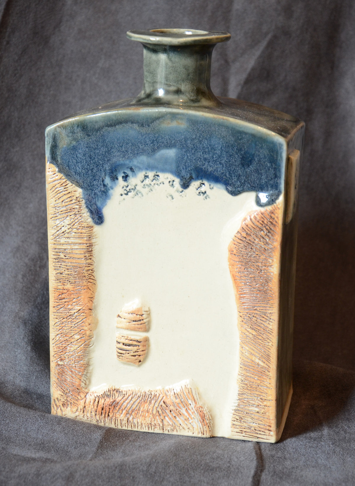 Stoneware Square Bottle/Vase