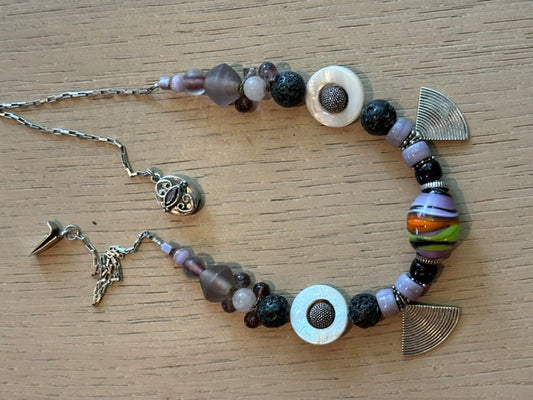 Funky Silver Clasped Neckless