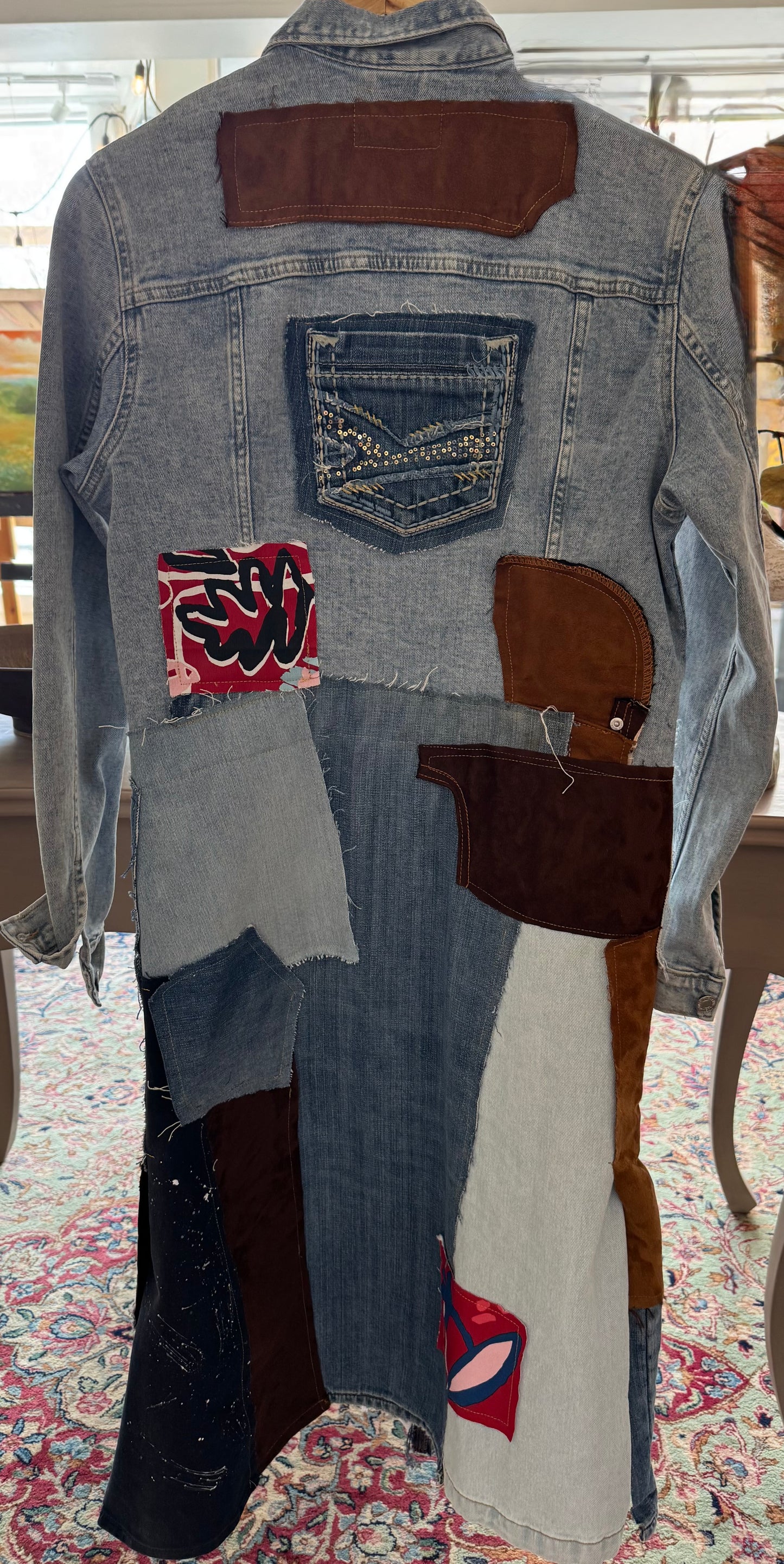 Wearable Art: Denim Long Jacket
