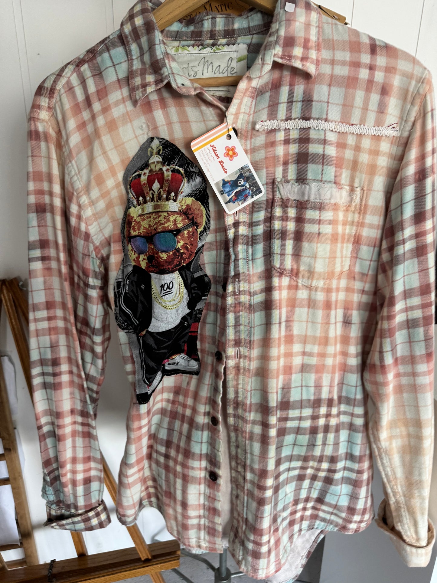 Wearable Art: Pink Plaid Shirt