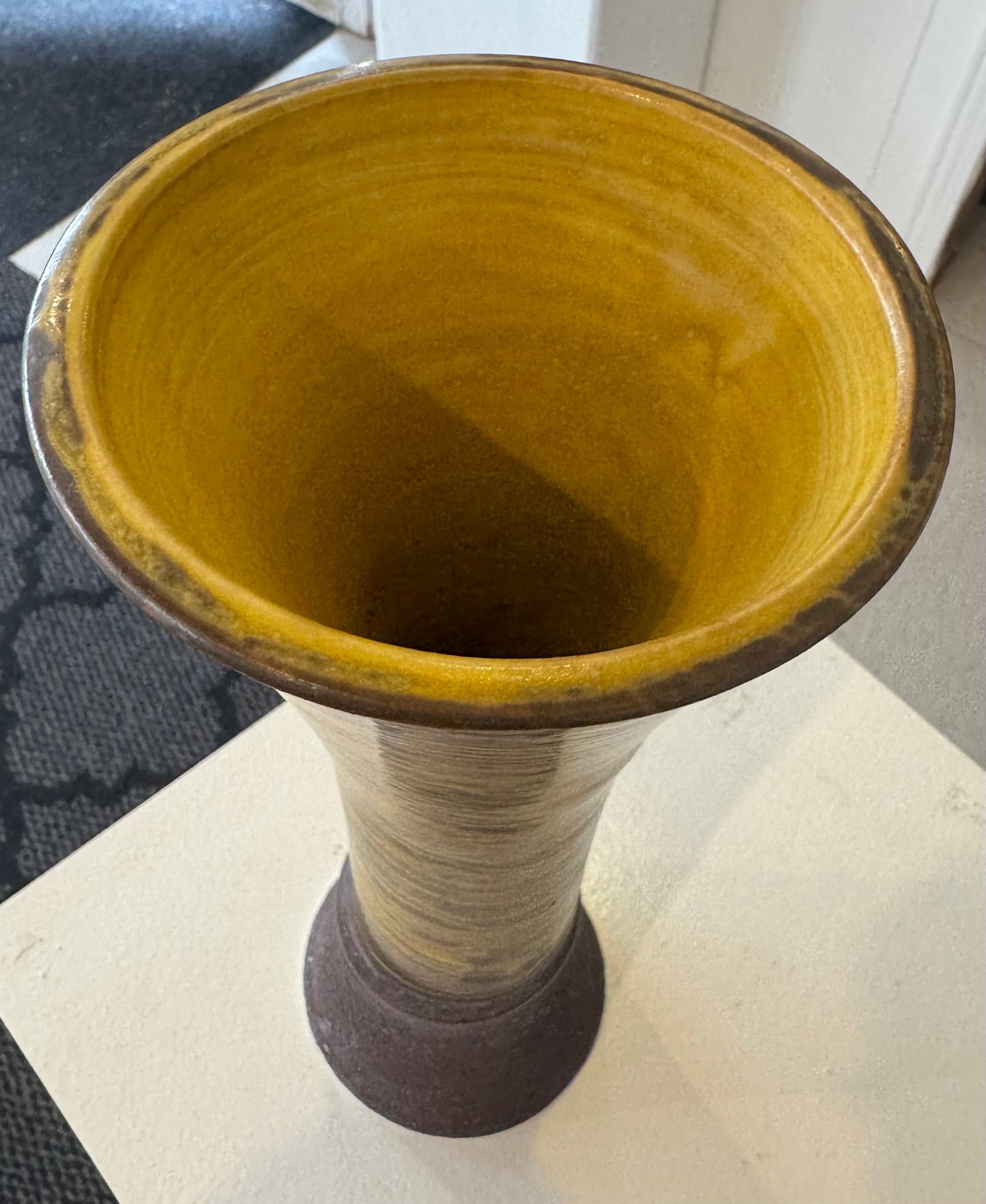 Vase: Yellow and Brown