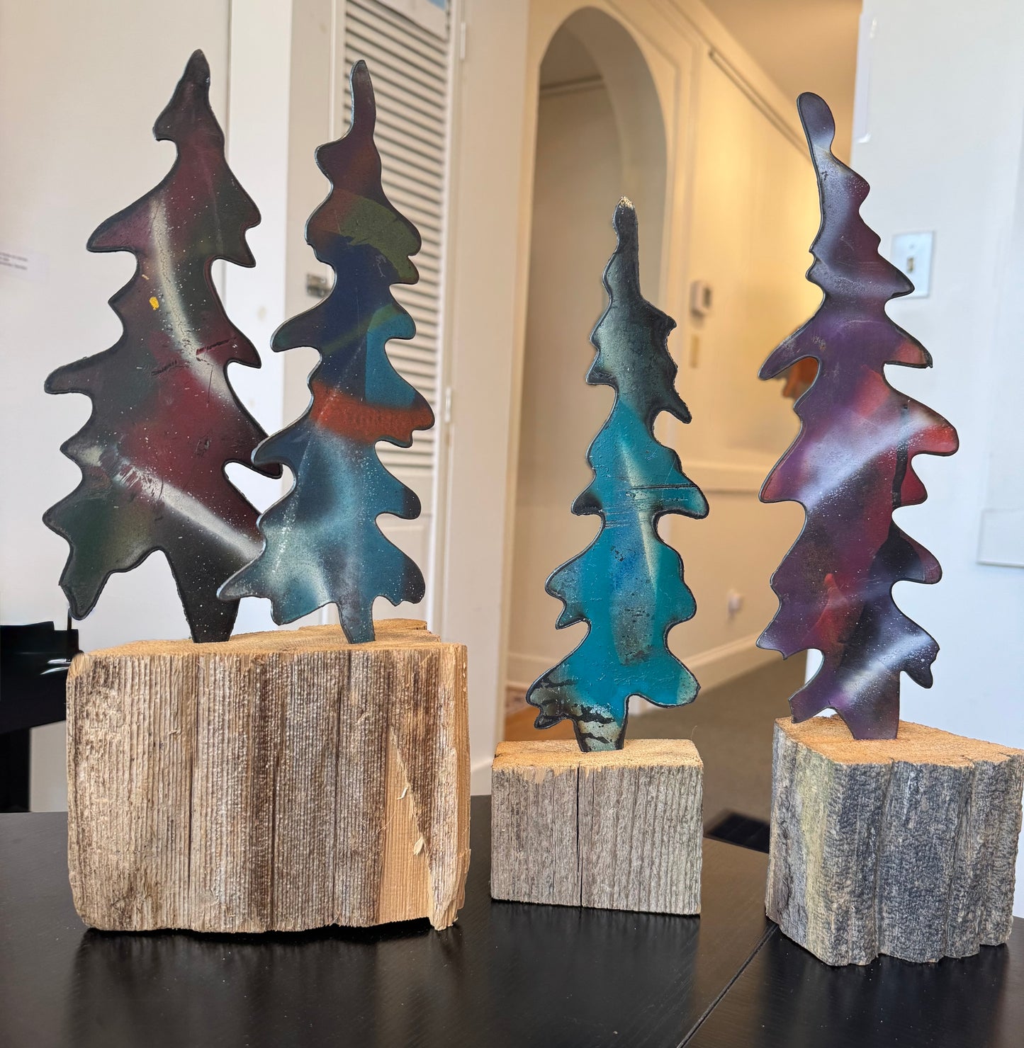 Pine Trees Stands (on Wood)