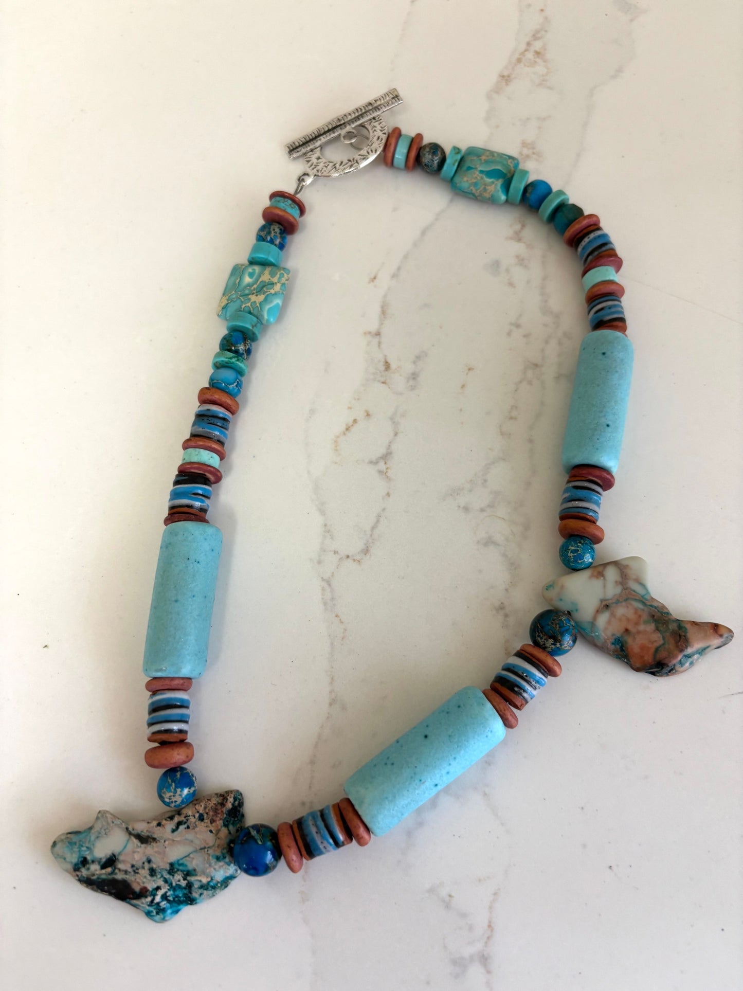 Imperial Jasper Choker Blue Necklace_125