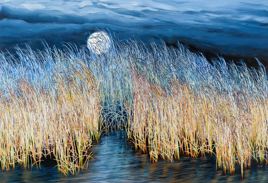 Moonlit Marsh at Sunrise