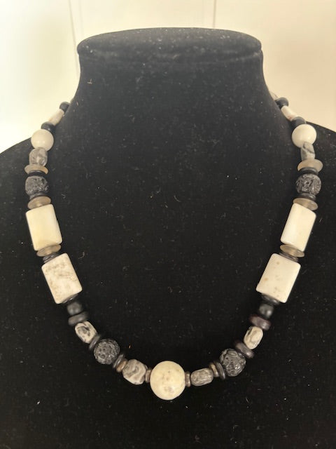 Obsidian and Black Necklace