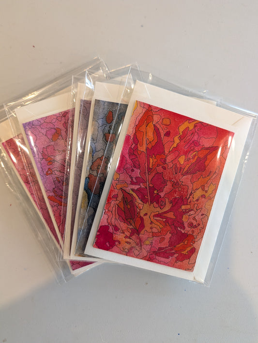 Original Botanical Monoprint Cards by Ruth Dyer