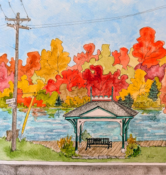 Autumn River View-Lakefield ON, Print
