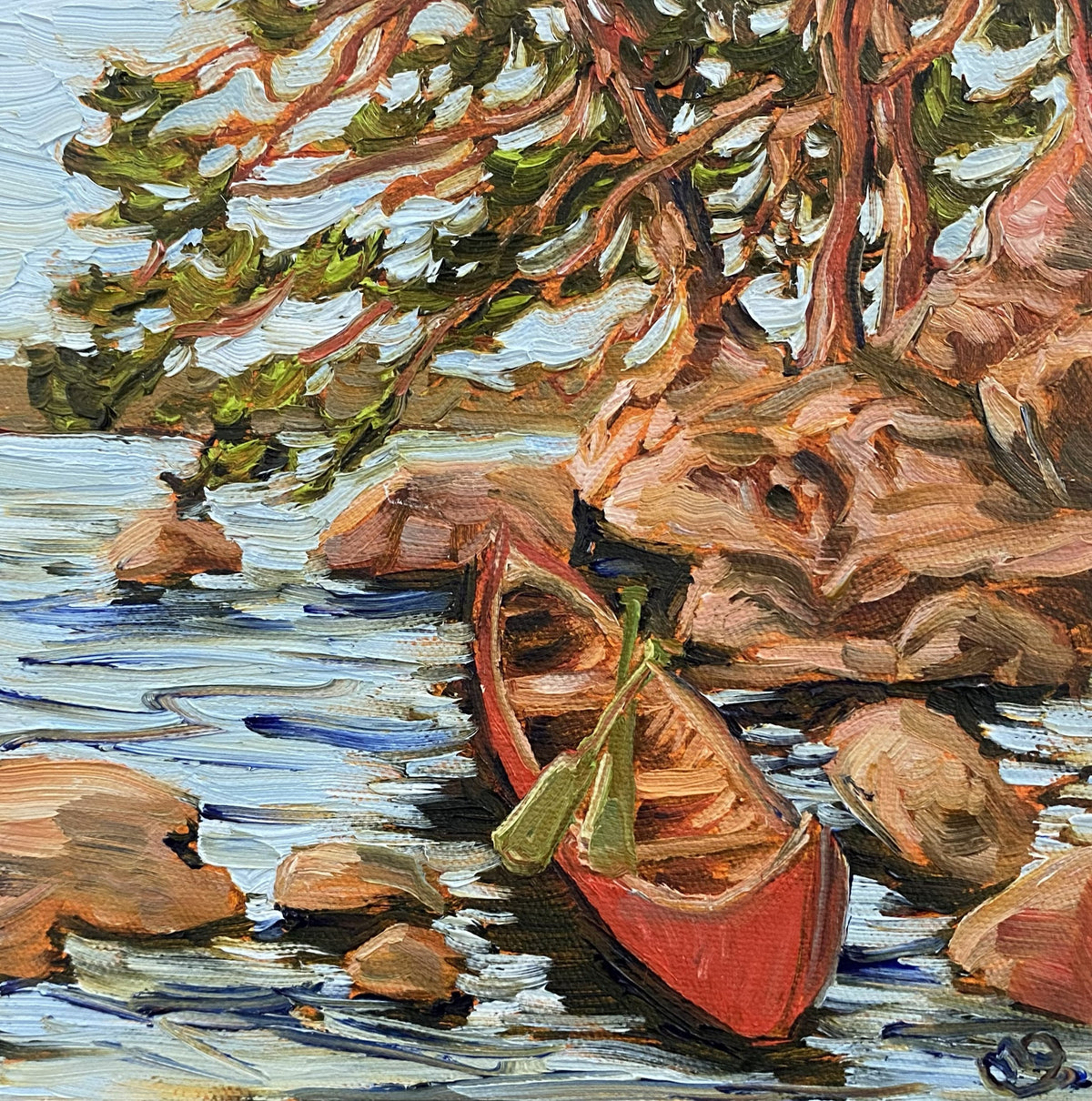 Plein Air Study, Canoe, Stony Lake