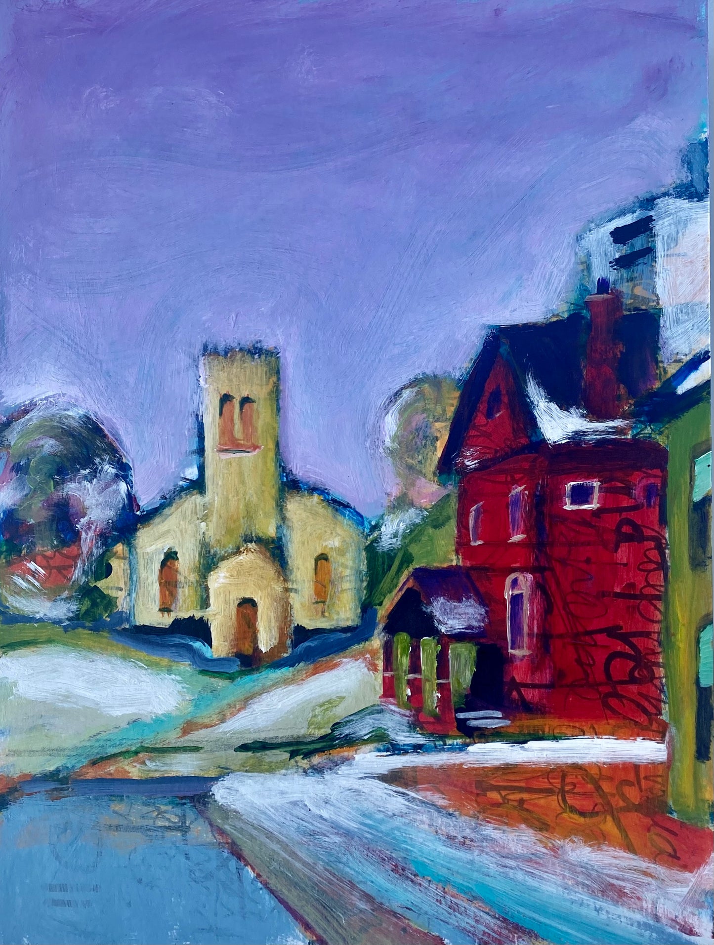 Snow Place Like Home Series: St. Johns Anglican from Queen Street, Peterborough