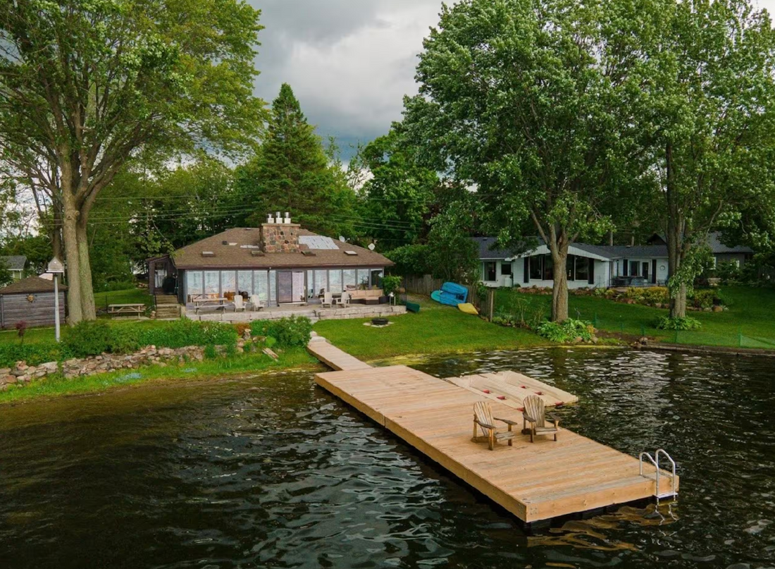 Waterfront cottage with wooden dock