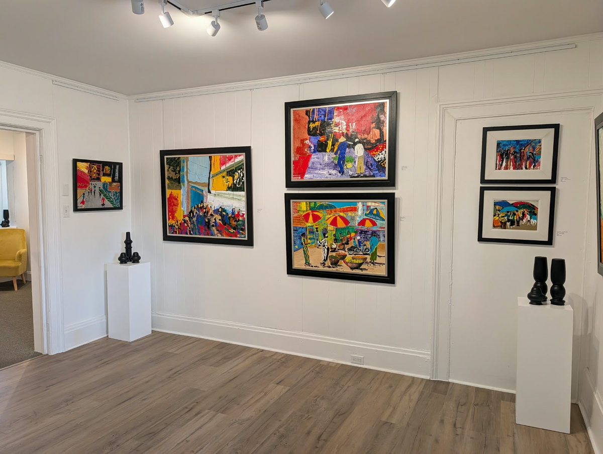 ECCO Art Gallery installation view, Valerie Kent, Where We Gather, photograph 1