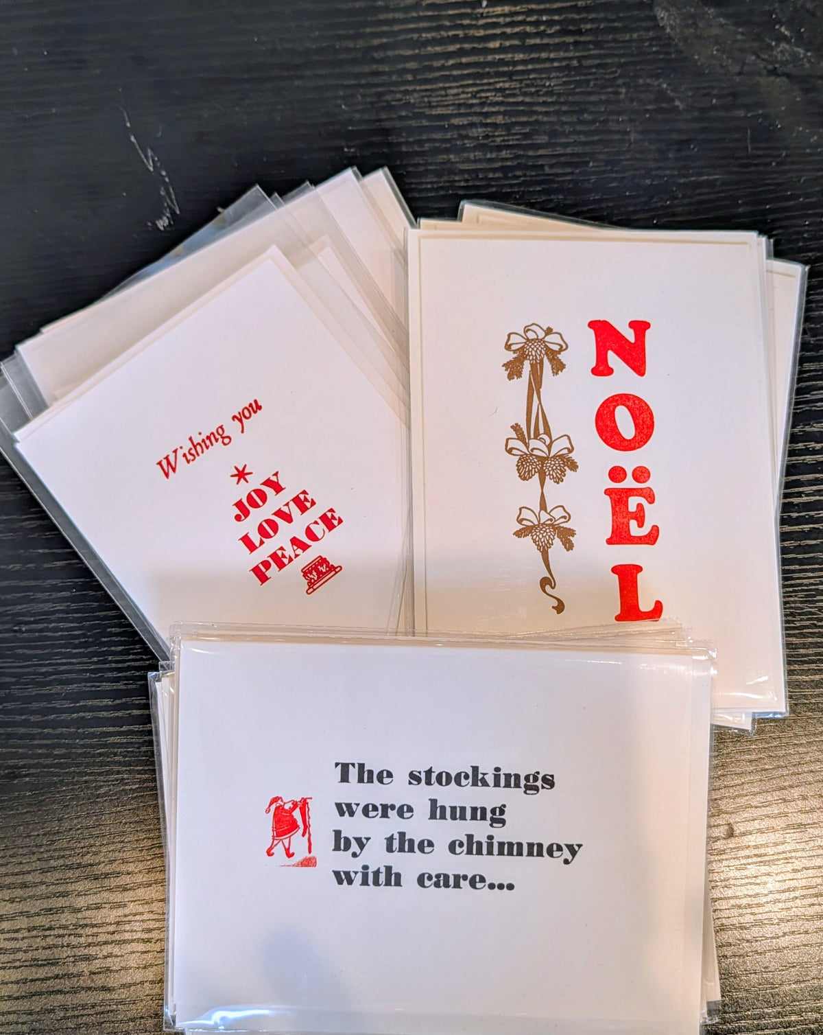 Hand-Printed Linocut Greeting Cards by Jacquie Sullivan