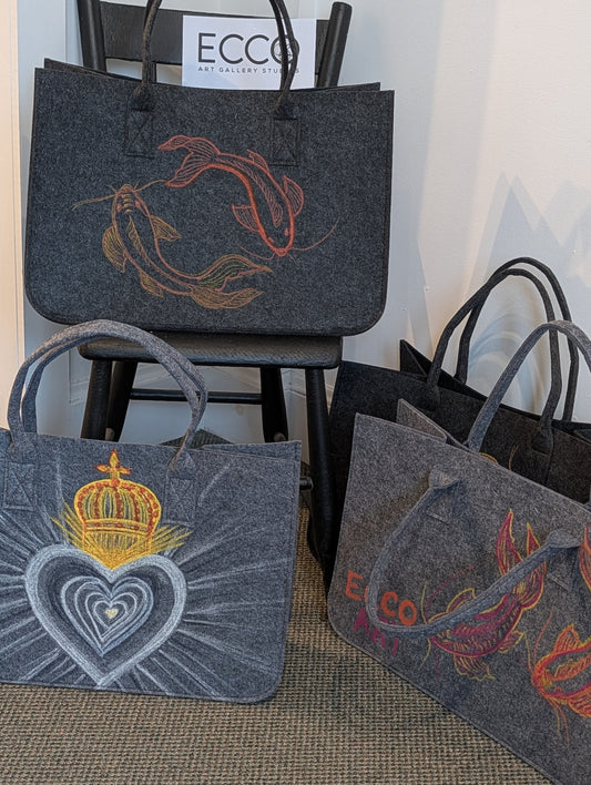 ECCO Tote Bag -Handpainted by Pina Romano