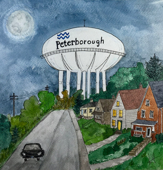 Water Tower Full Moon
